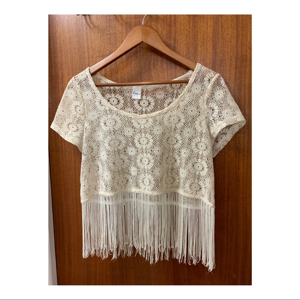 Crochet & Fringe Crop Top